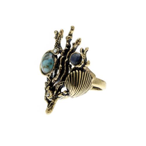 Coral Reef Ring with Turquoise - Image 2