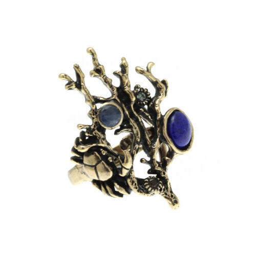 Coral Reef Ring with Lapis - Image 2