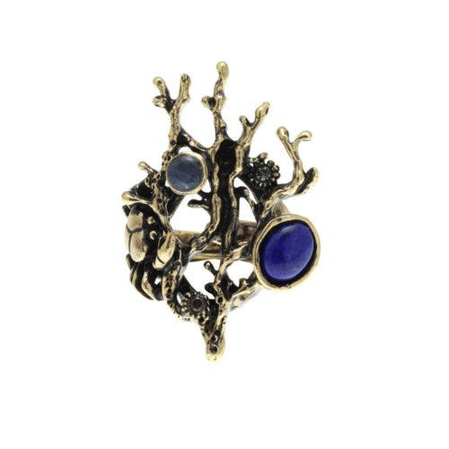 Coral Reef Ring with Lapis - Image 3