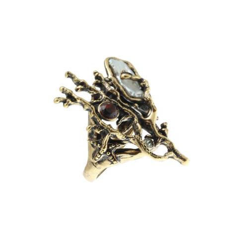 Coral Reef Ring with Pearl - Image 5