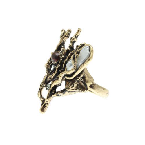 Coral Reef Ring with Pearl - Image 2