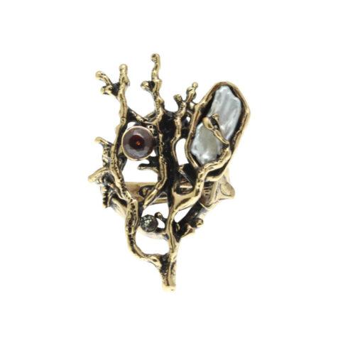 Coral Reef Ring with Pearl - Image 3