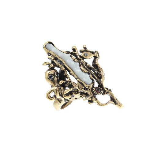 Coral Reef Ring with White Coral - Image 4