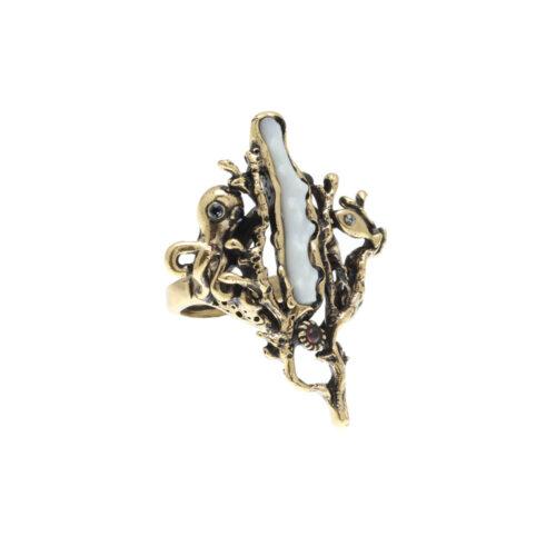 Coral Reef Ring with White Coral - Image 1