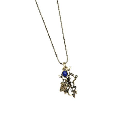 Coral Reef Necklace with Lapis Lazuli - Image 2