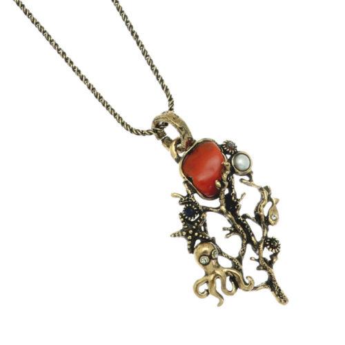 Coral Reef Necklace with Coral