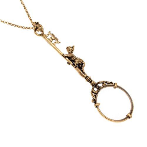 Cat Magnifying Glass Necklace - Image 1