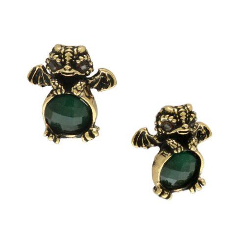 Smerald Dragon Earrings - Image 2